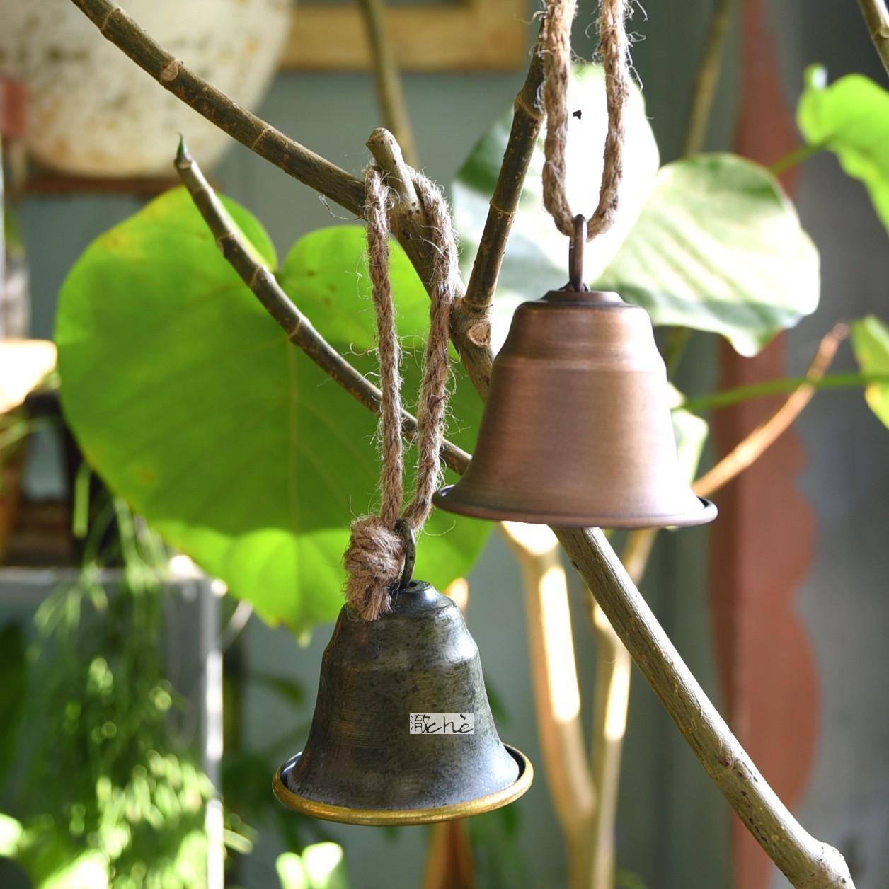 澈日式金属做旧风铃旧灰色旧玫瑰金色花园装饰挂件门铃摇铃