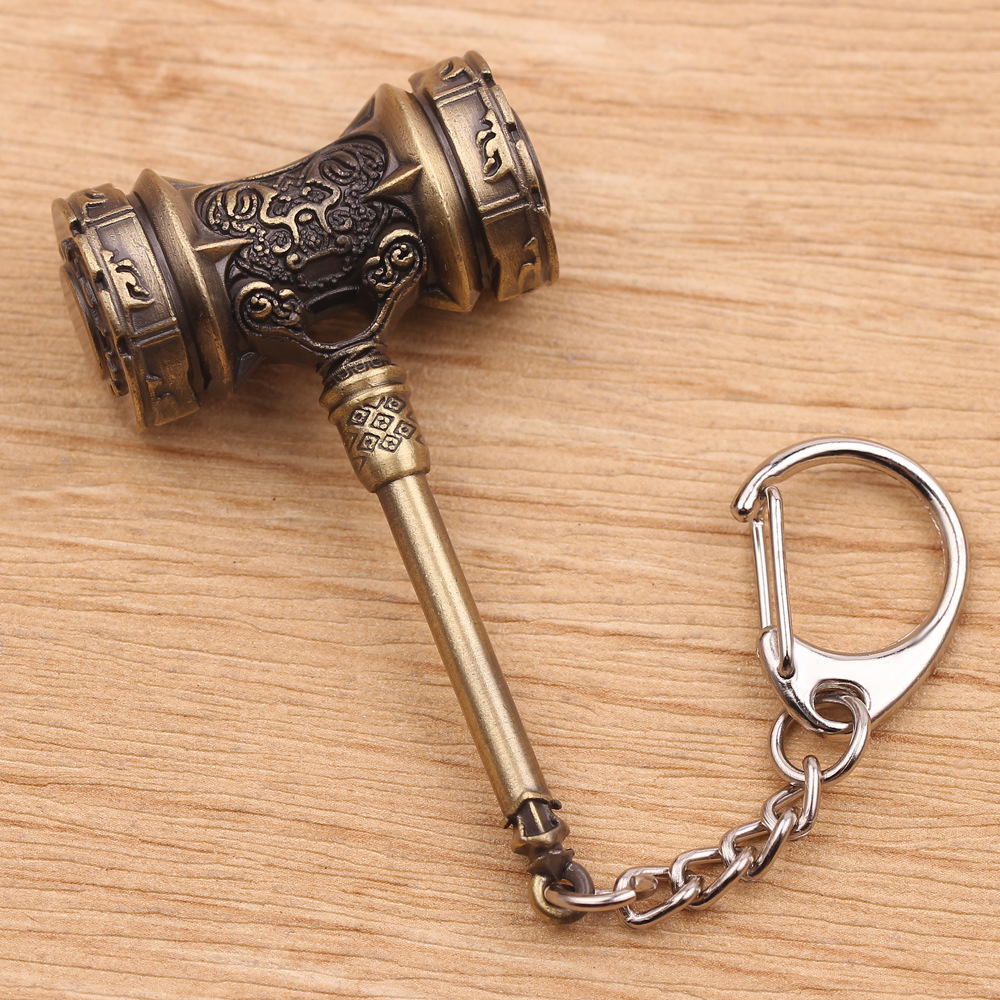 斗罗动漫周边挂件唐三器魂真身昊天锤武器模型摆件金属工艺钥匙扣