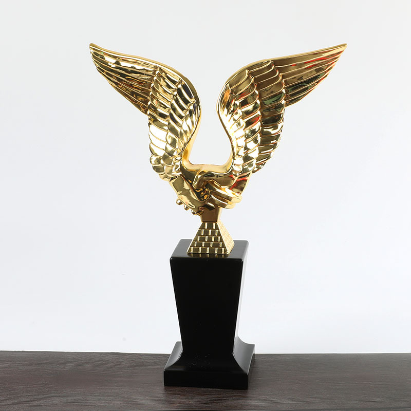 金属 握手翅膀水晶 奖杯 定制 文艺比赛颁奖纪念 奖杯可定做 logo