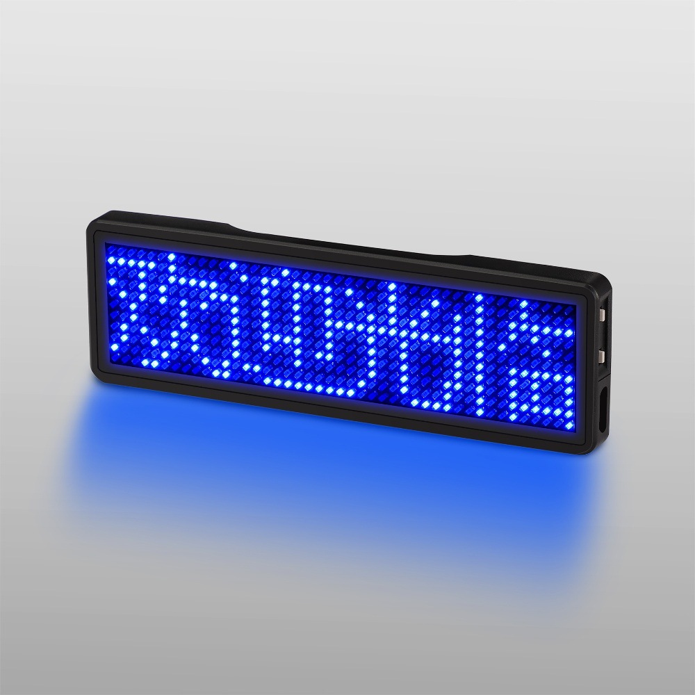 led胸牌显示屏名片屏工号牌发光滚动走字定制酒后代驾