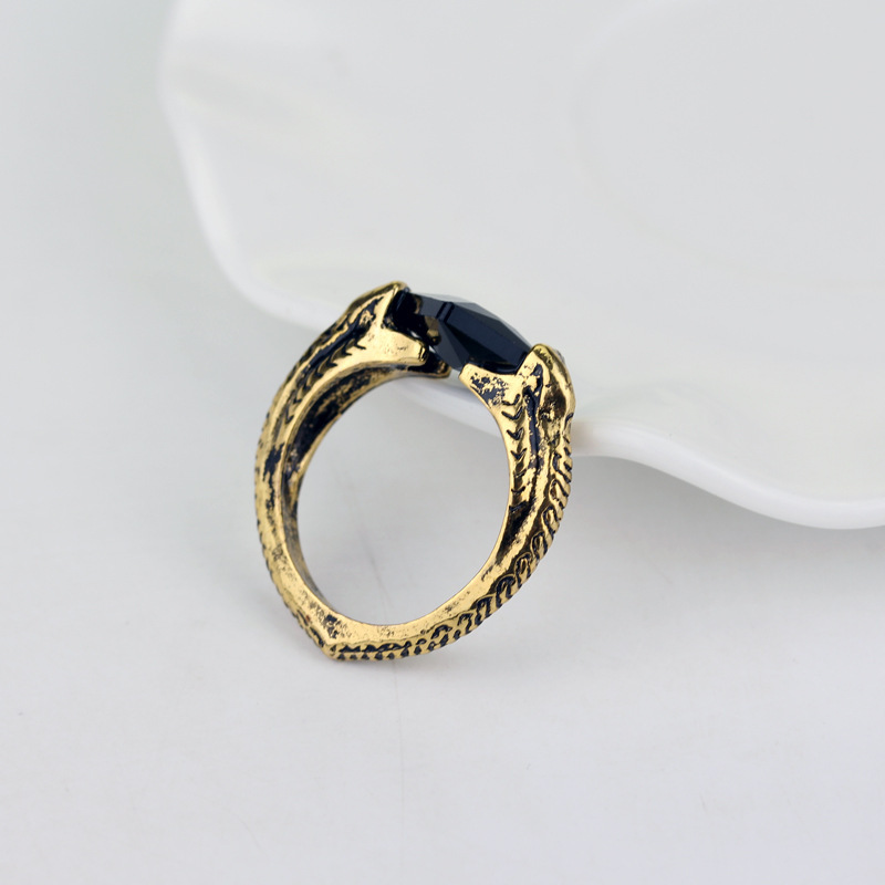 欧美电影周边饰品 魂器戒指复古镶宝石 复古戒指戒子手饰