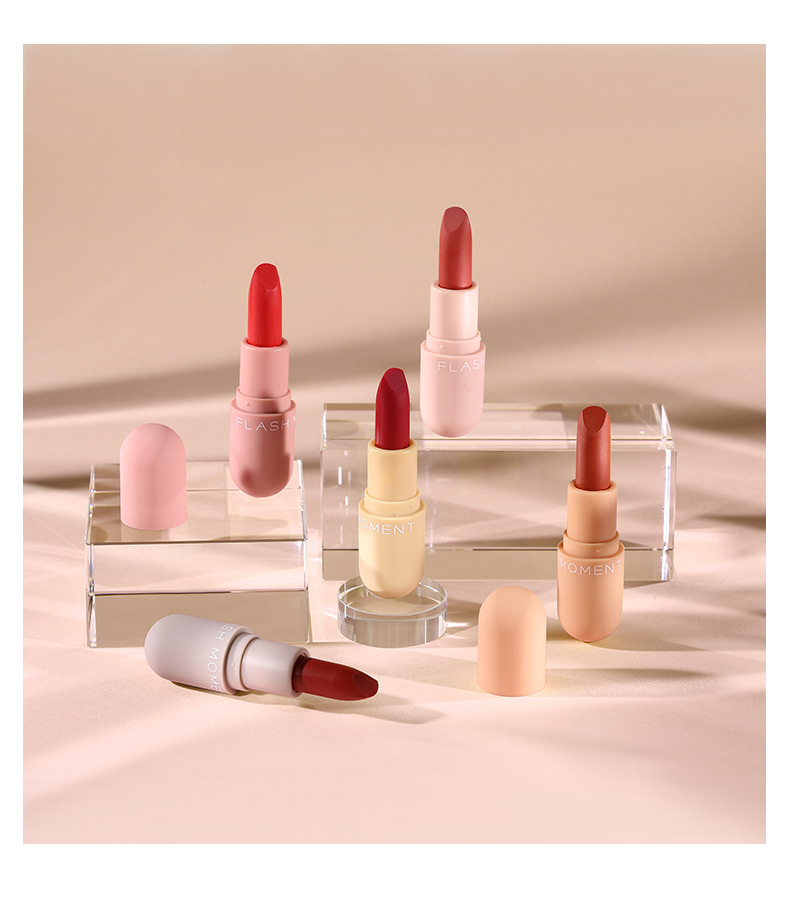flash moment迷你口红套装可爱胶囊学生款平价 5支盒装