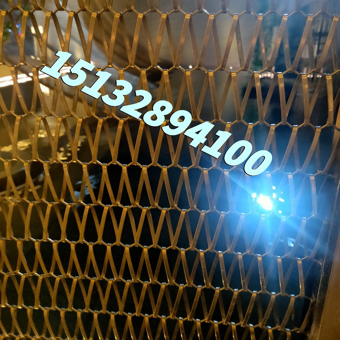 金属装饰网 装饰网带 金色装饰网 编织钢丝网 装潢隔断金属装饰网