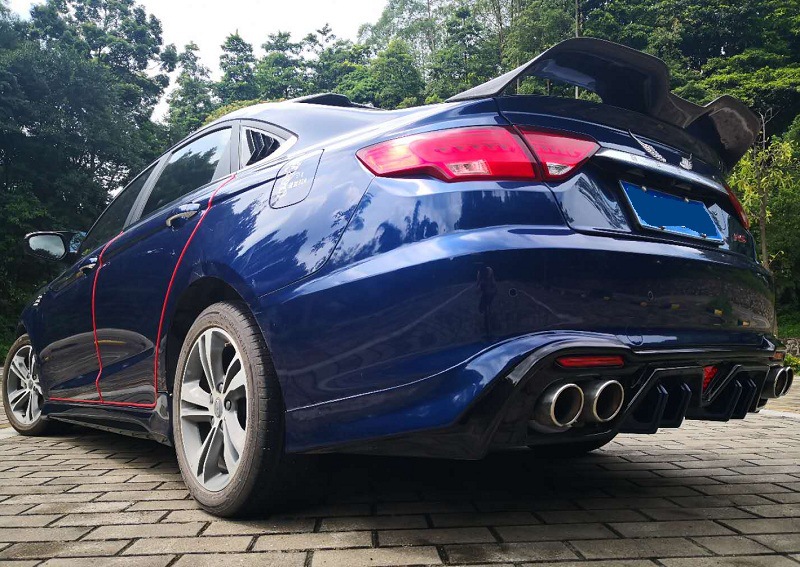 适用2018-2019吉利帝豪gl改装大小包围b款前唇后唇 侧裙 机盖中网