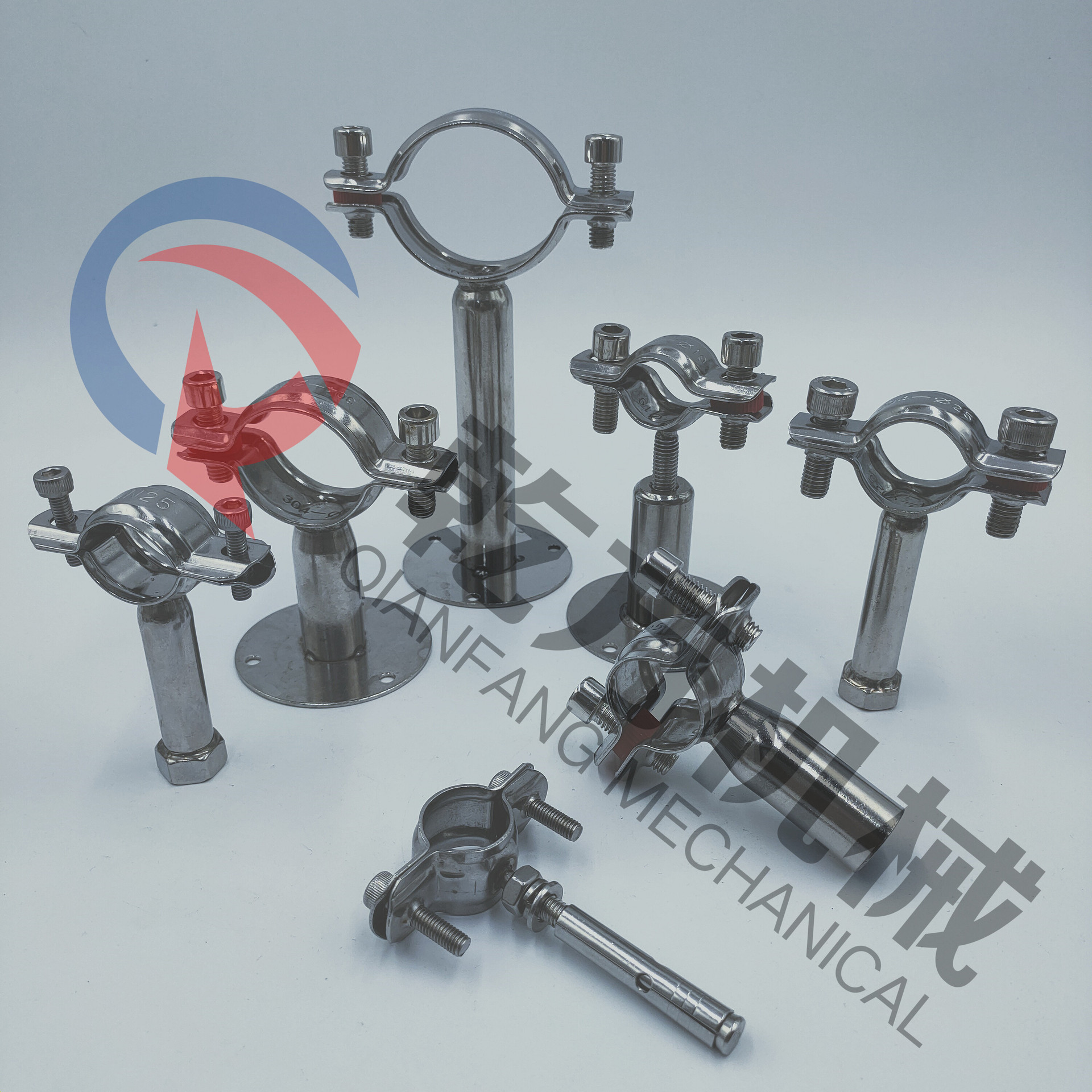 不锈钢304316l管支架管托带底座管支架焊接管支架