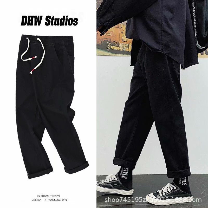   Pants Men Fashion Brands Jeans Autumn Summer Korean Style Trendy oose Straight Wide eg Cropped Pants Casual Pants Trousers