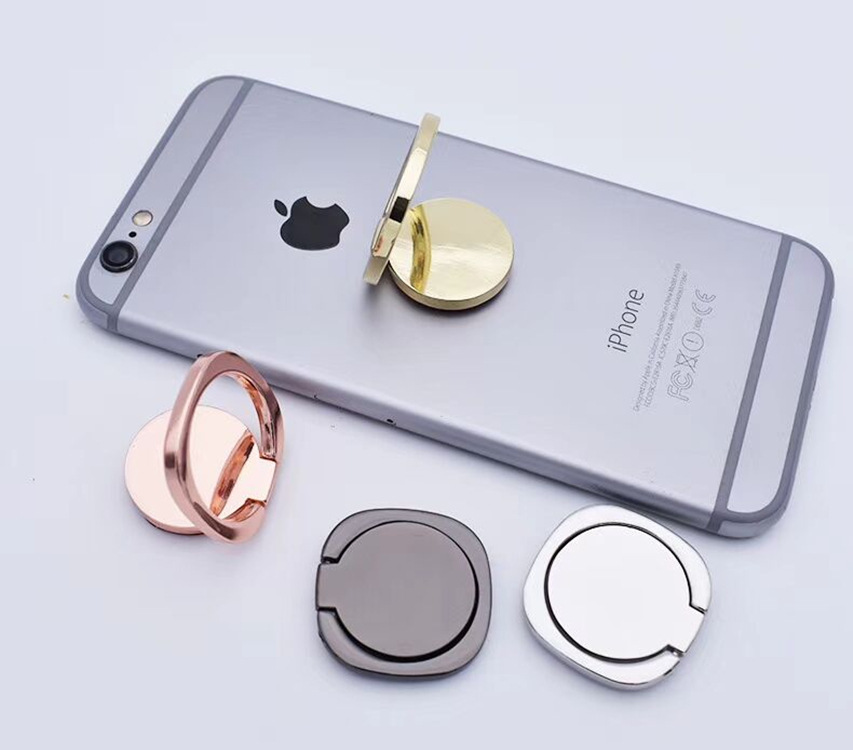 创意手机指环扣支架 锌合金手机背贴360度旋转手机扣礼品制作LOGO
