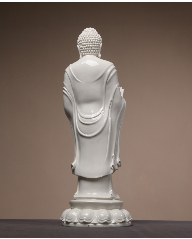 陶瓷大号站立佛像大日如来佛祖阿弥陀佛摆件寺庙家用供奉镇宅摆设