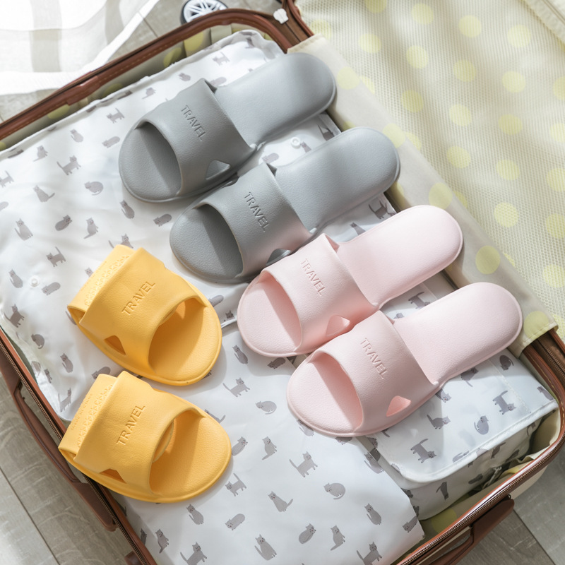 Slippers for Women Summer Travel Hotel Travel Plane Portable Folding Couple Lightweight Non-Slip Indoor Home Bath Wholesale