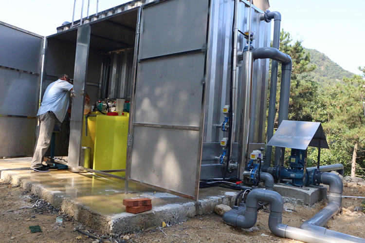 厂家直销 25t/h农村池塘水水库水饮用净化一体式处理设备