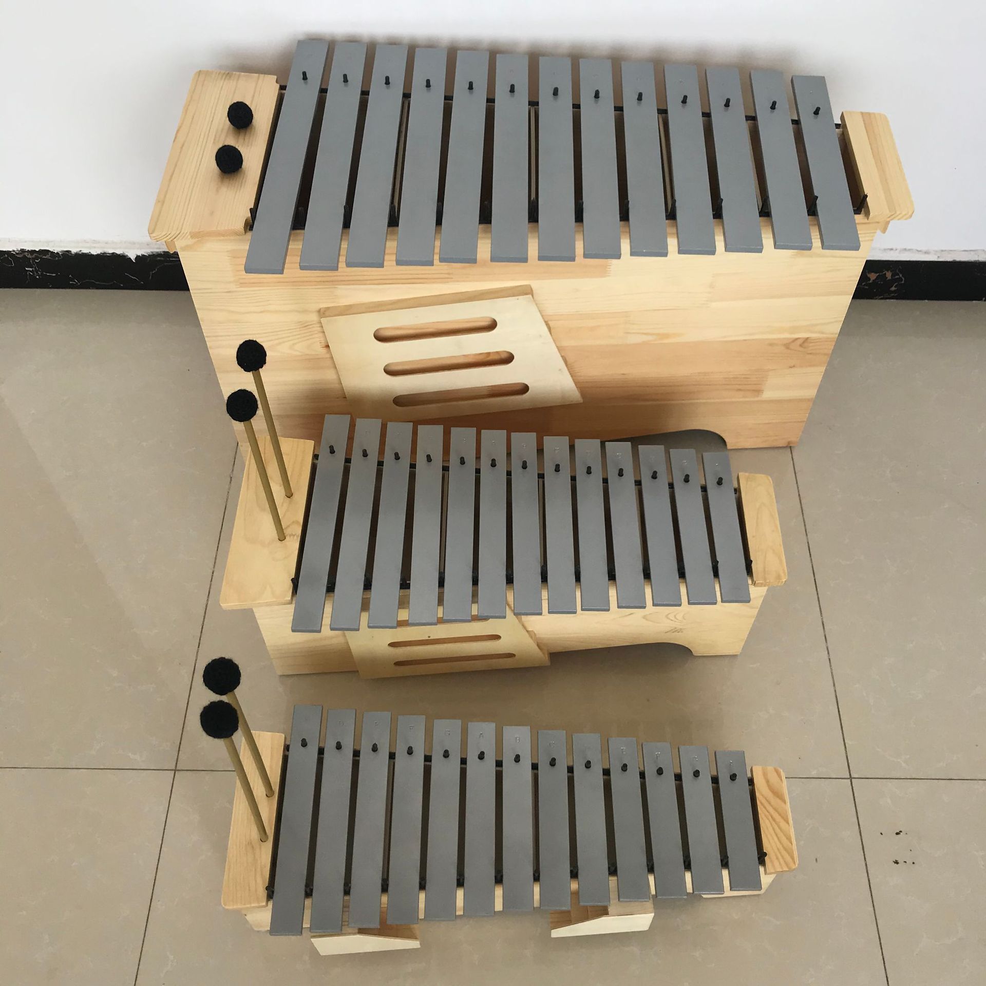 奥尔夫乐器 打击乐器 教学设备十三音 变调铝板琴 高中低音铝板琴