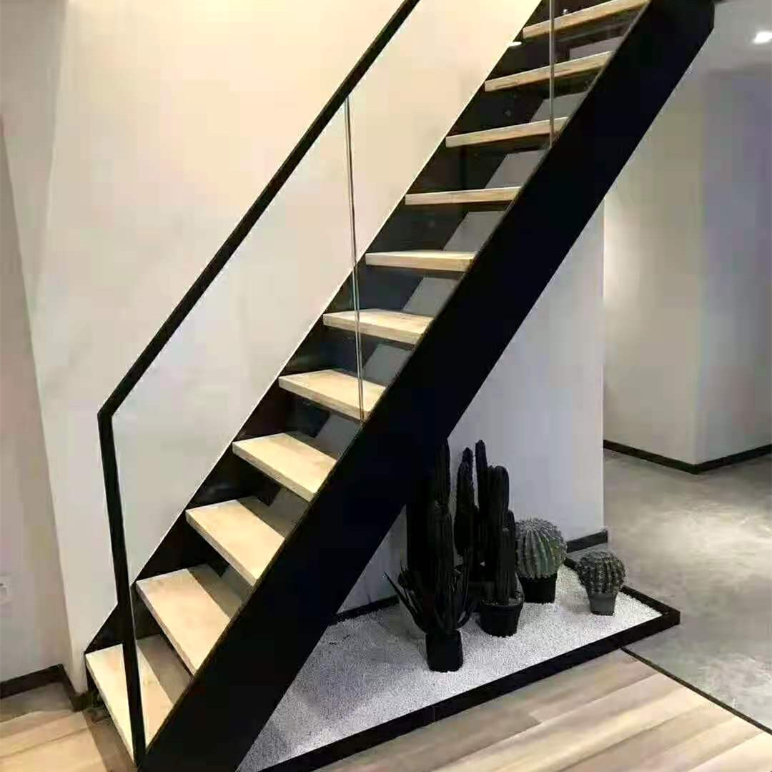 供应双梁钢木楼梯