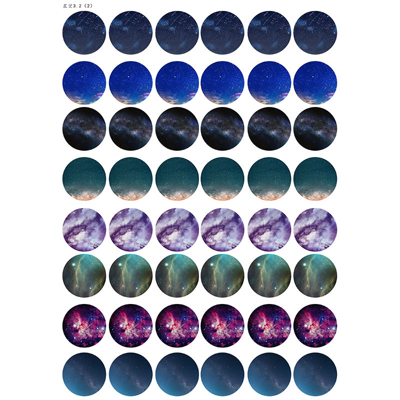 棒棒糖糖纸糯米纸3.2cm水晶星空棒棒糖蛋糕图diy图纸照片代打印