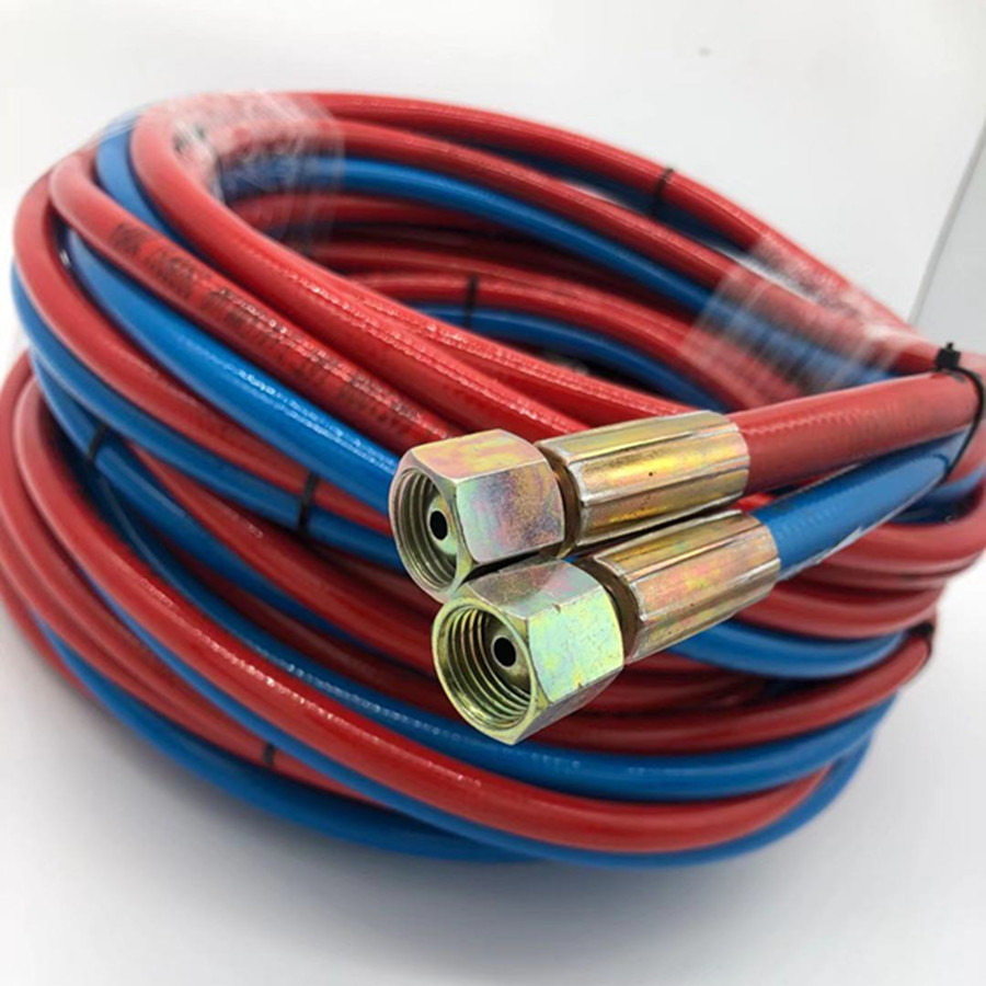 工业用6mm 8mm 氧气乙炔双色管连体管高压钢丝氧气管焊割煤气管