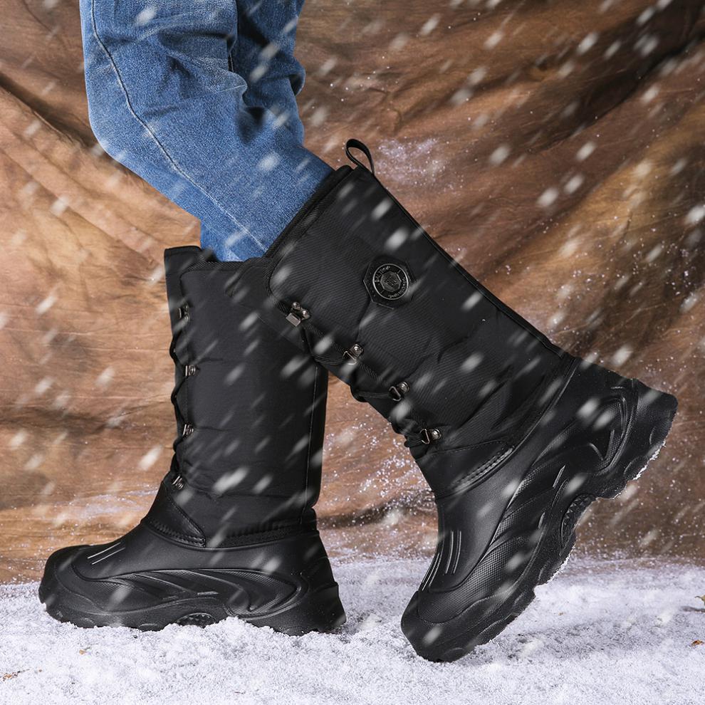 冬季加棉中高筒雨鞋男士水鞋加绒加厚防滑雨靴防水保暖棉鞋钓鱼鞋