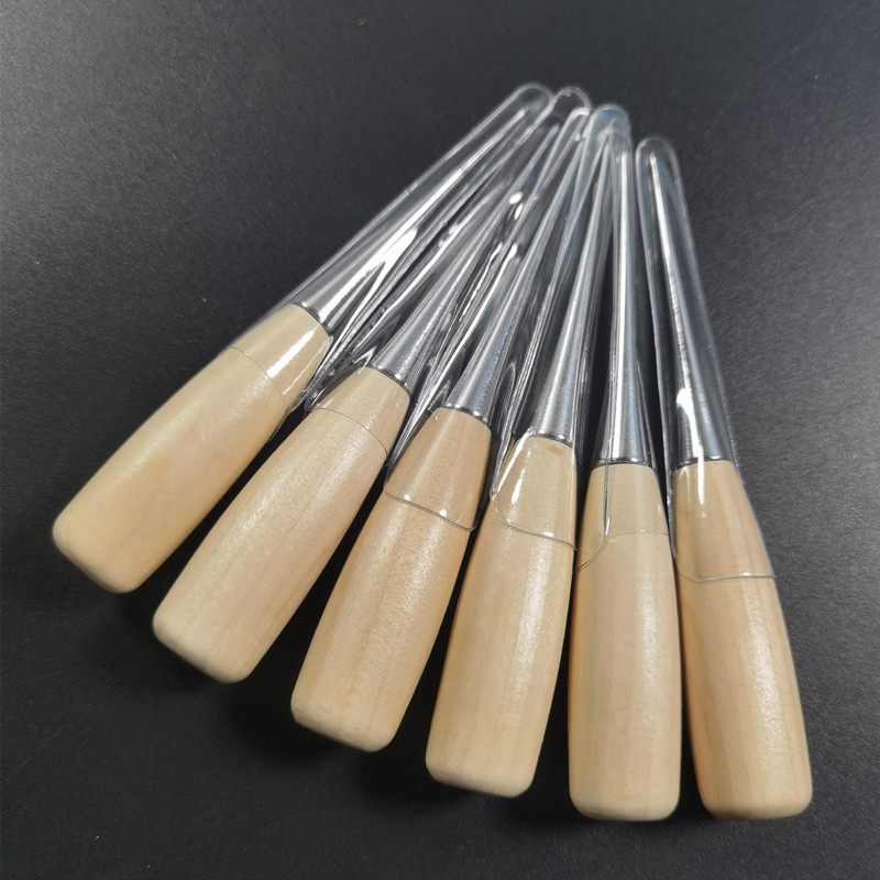 diy工具圆孔木柄锥子 修鞋尖锥子上鞋锥针皮革地毯打孔锥