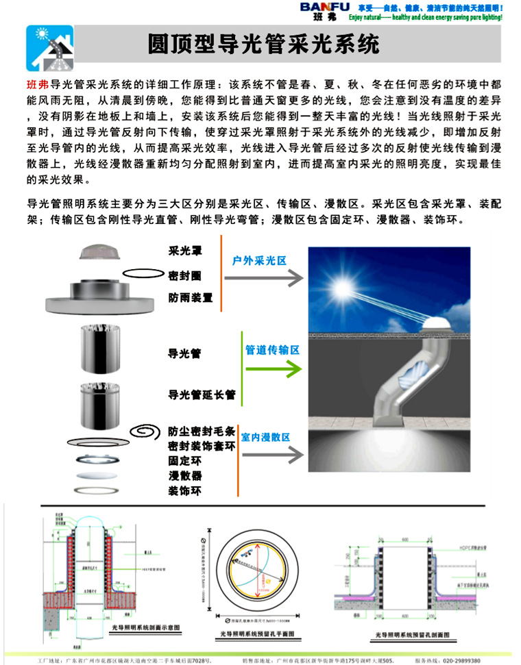 班弗圆顶型广东导光管,导光管价钱,导光管价格