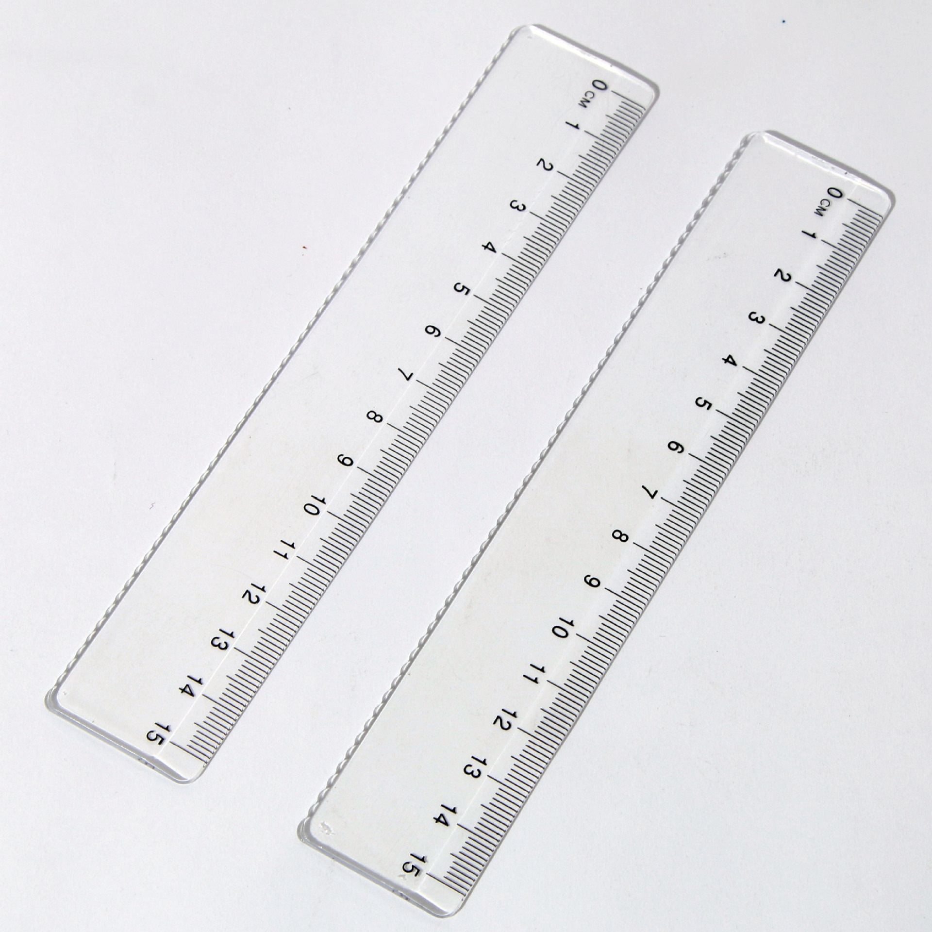 15/20cm直尺波浪尺刻度透明塑料直尺源头批发学生用品量大优惠