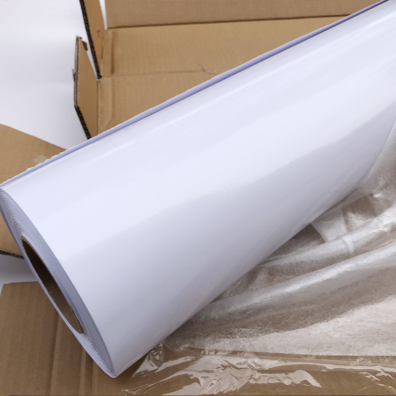 140克白胶车身贴 弱溶剂不干胶背胶 户外防水写真纸 汽车地铁广告