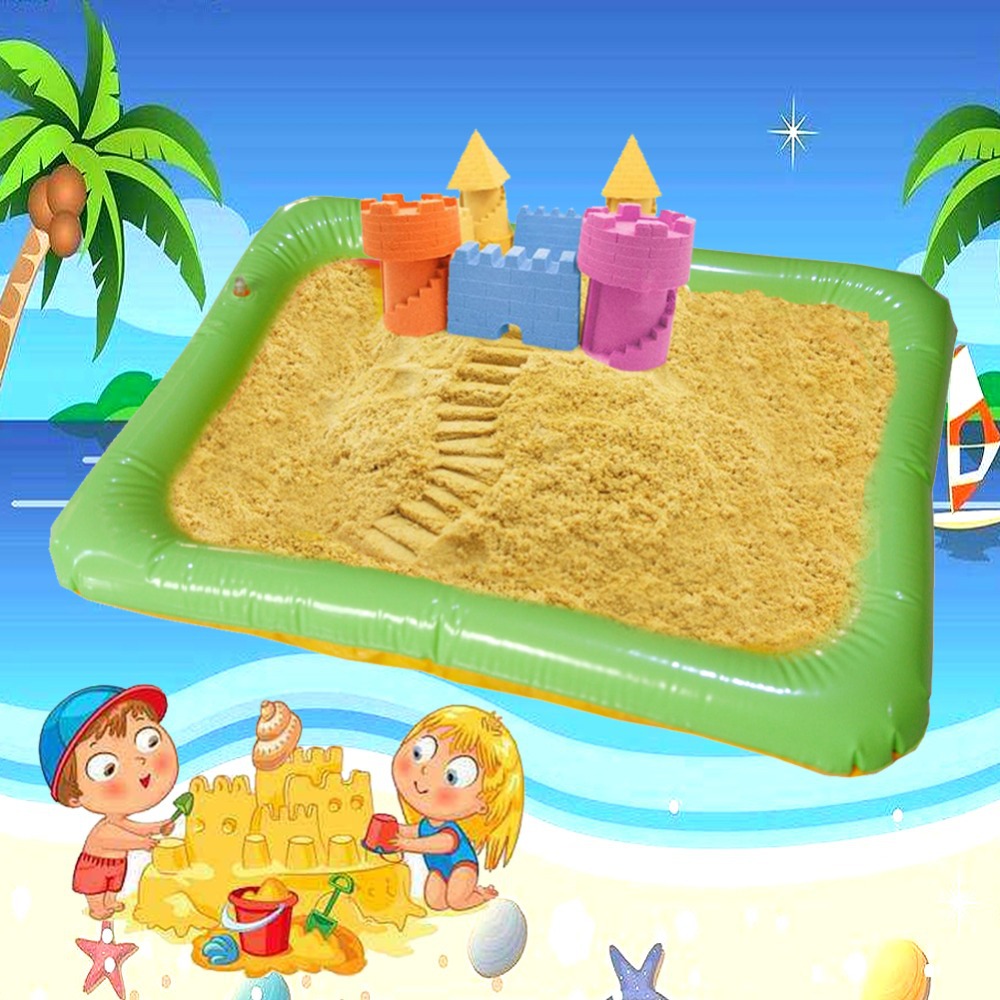 工厂热销充气沙盘 儿童益智沙滩玩具太空月亮泥盘pvc沙桌托盘气垫