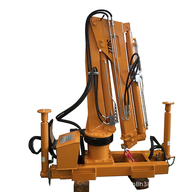 厂家定制1吨折臂起重机车载吊悬臂吊液压油缸伸缩选配绞车农用吊