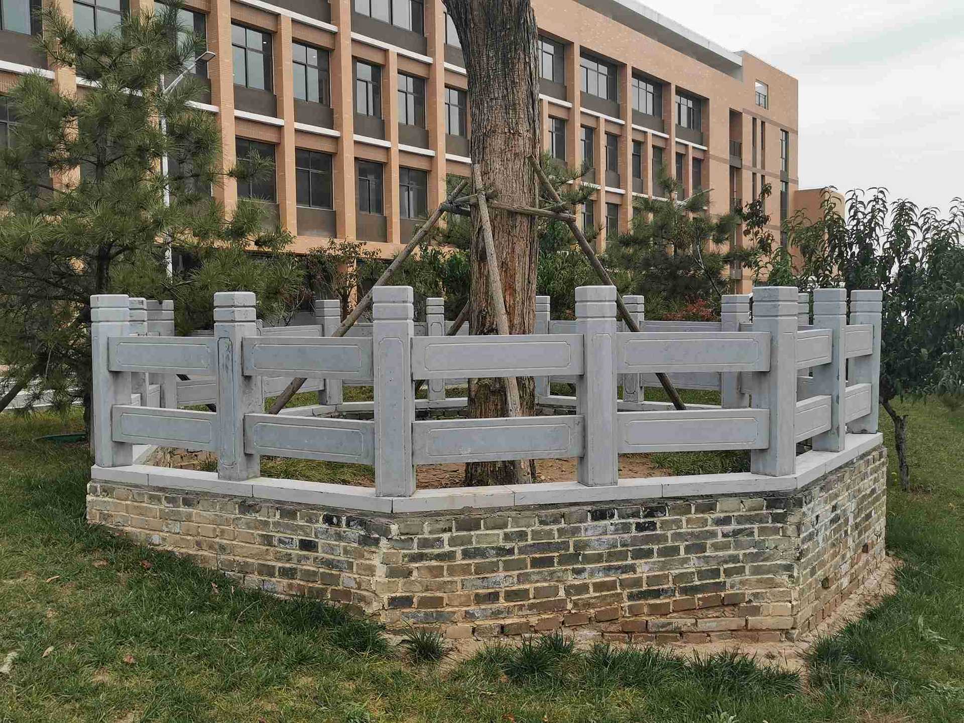 古树保护围栏 青石栏杆 树池护栏定制加工各种规格材质的石雕树栏