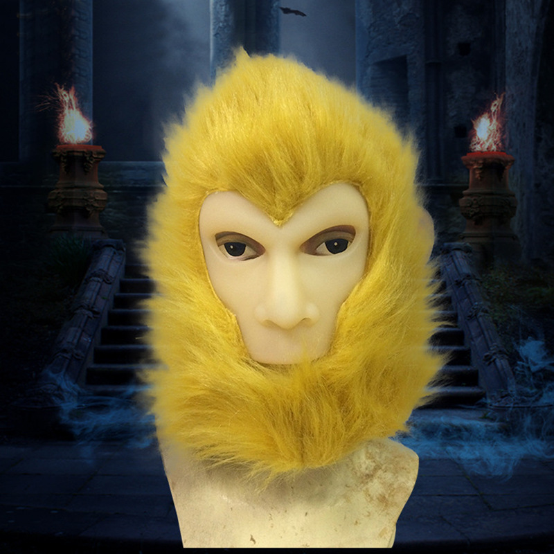 孙悟空面具 美猴王头套 猴头乳胶面具 西游记齐天大圣演出道具