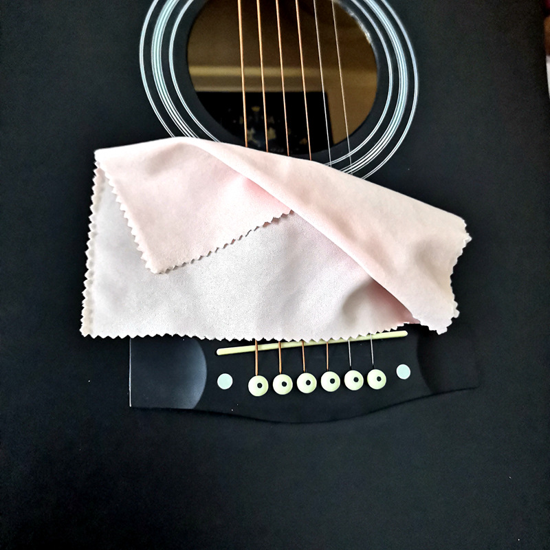 乐器配件 厂家直销吉他擦琴布 绒面 布超细纤维材质 混色吉他擦布