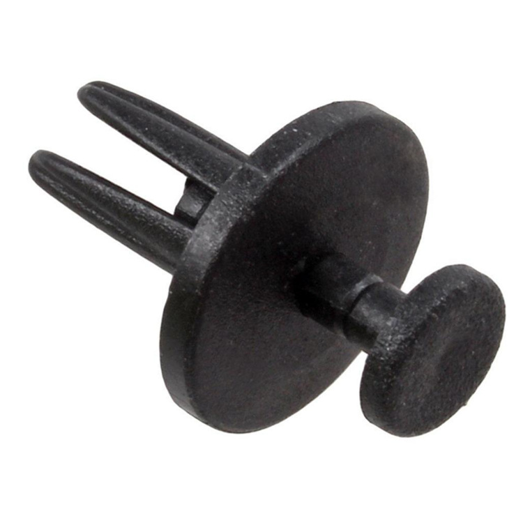 供应标志汽车适用汽车卡扣 标志螺丝穿芯钉黑大盖穿芯钉塑料卡扣