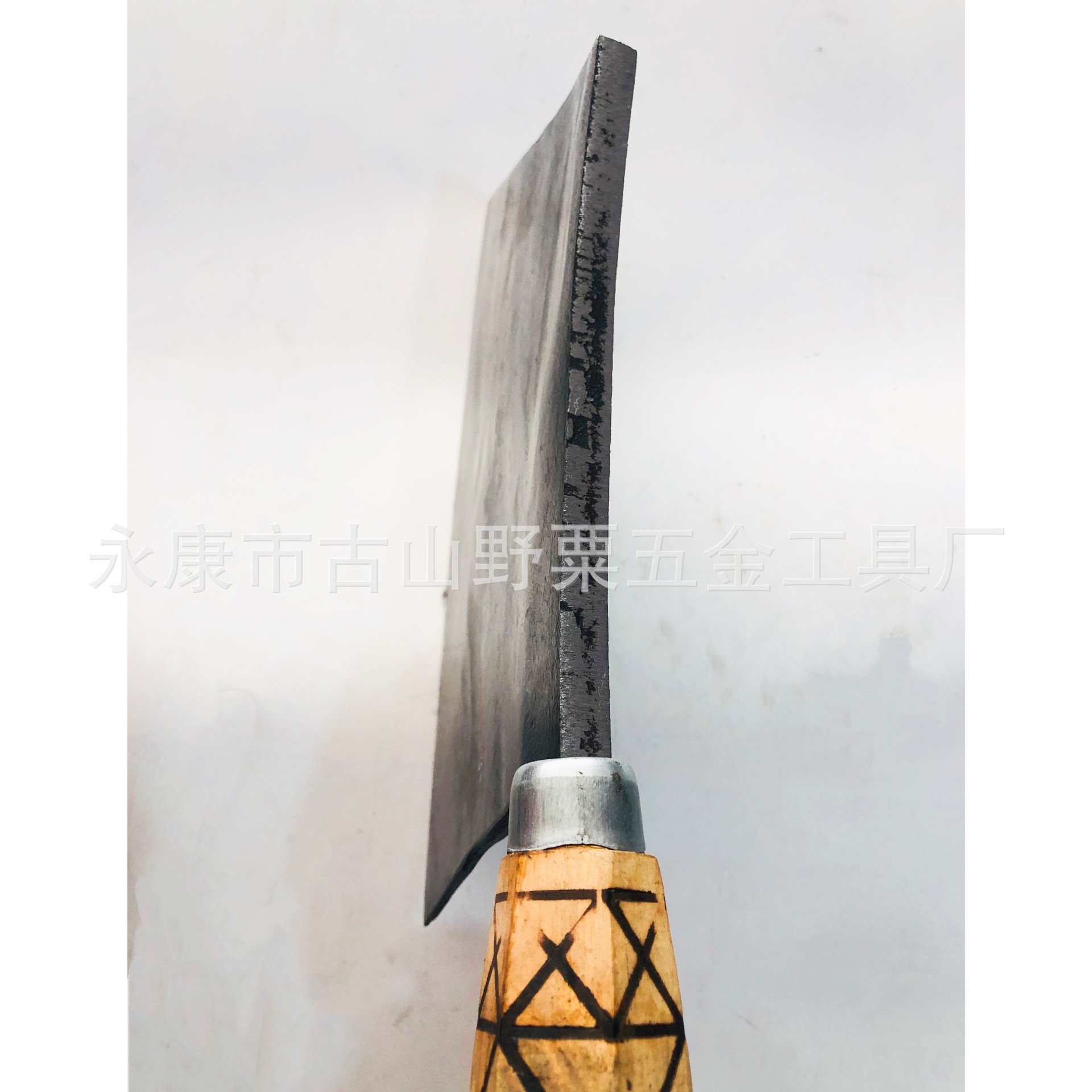 锻打手工夹钢锰钢菜刀切片刀斩骨切肉刀老铁刀土打刀家用厨用菜刀