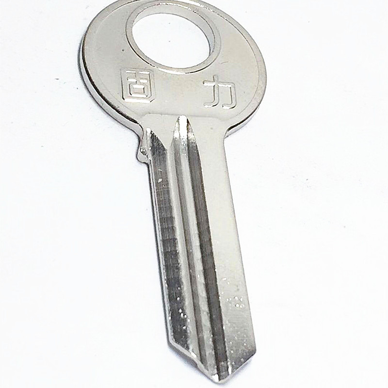 电白铜铁大六角圆柄薄中厚款古力爷佬元槽开齿割牙防盗锁钥匙胚子