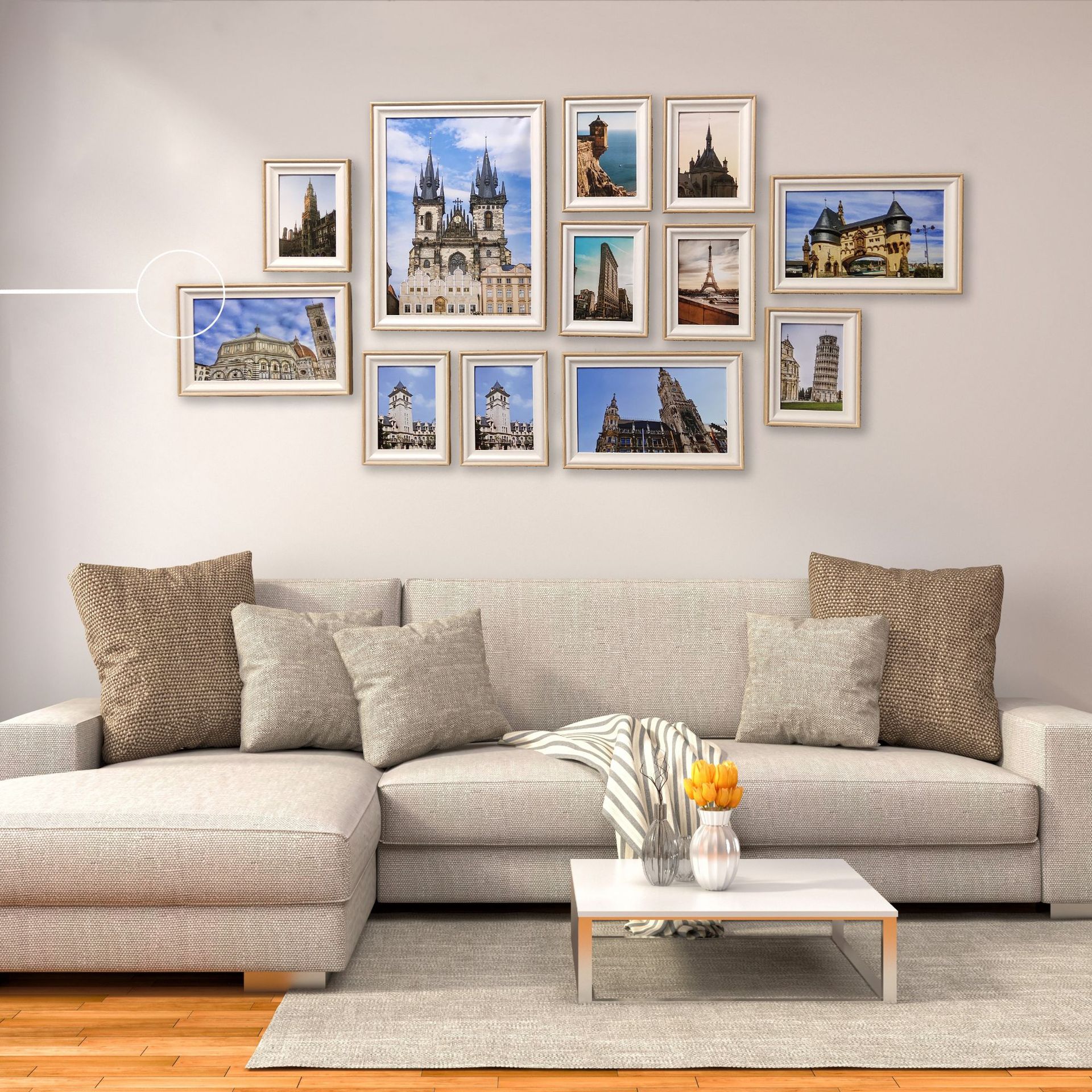 十二组合照片墙现代简约北欧风挂墙可换照片可定制厂家直销