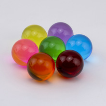 厂家直销树脂实心透明颜色球家居摆件儿童UV球玩具亚克力制品