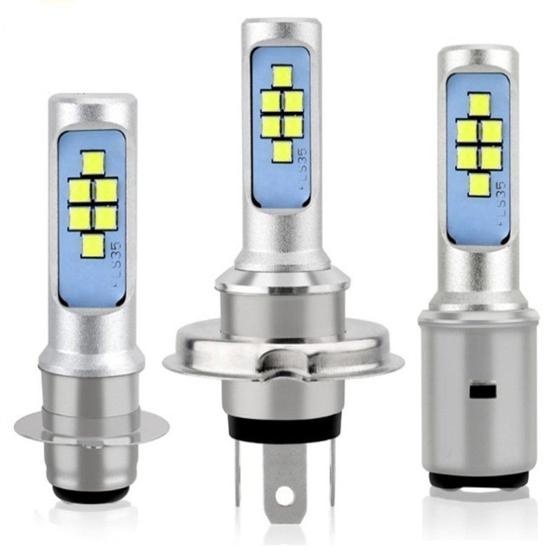 摩托车改装 h4 ba20d p15d h7灯泡 摩托车 电动车 led 摩托车灯