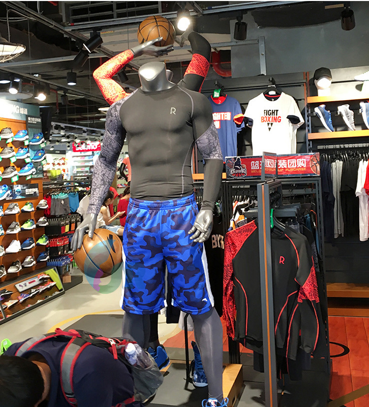 篮球组合运动模特道具男全身体育服装店橱窗展示模特肌肉假人模特