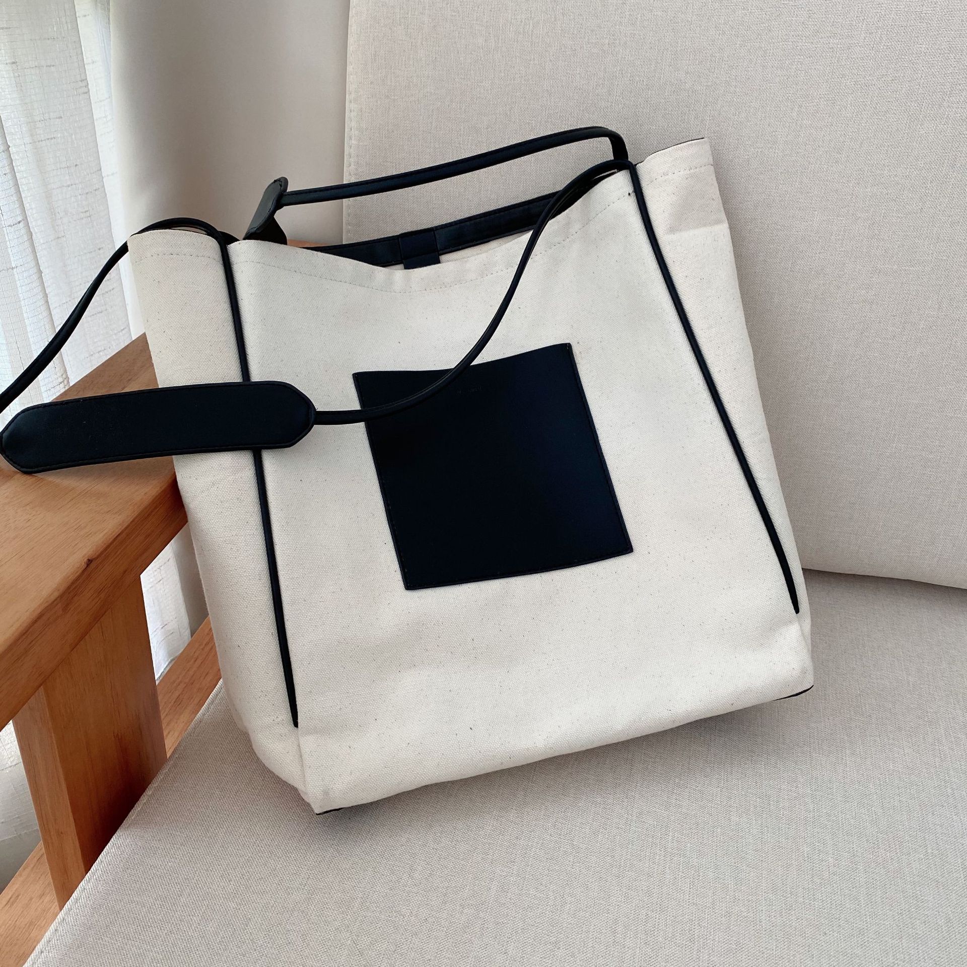 jilsander大容量单肩帆布包 旅游外出用休闲时尚女式帆布包