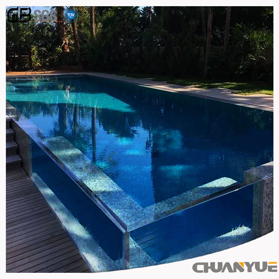 别墅户外透明游泳池 无边际游泳池 不泛黄亚克力厂家定制
