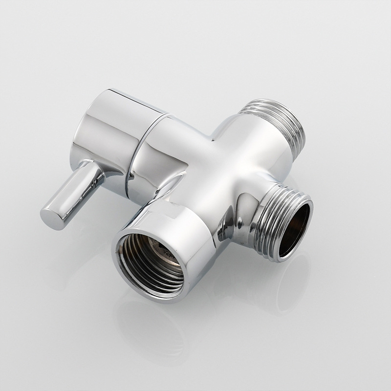 铜4分口分水器淋浴龙头转换阀一进二出分水阀花洒分水阀快开三通