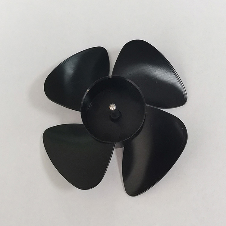 3寸4叶pp塑料风扇叶77mm无刷电机黑色磨砂小风扇叶手持小风叶