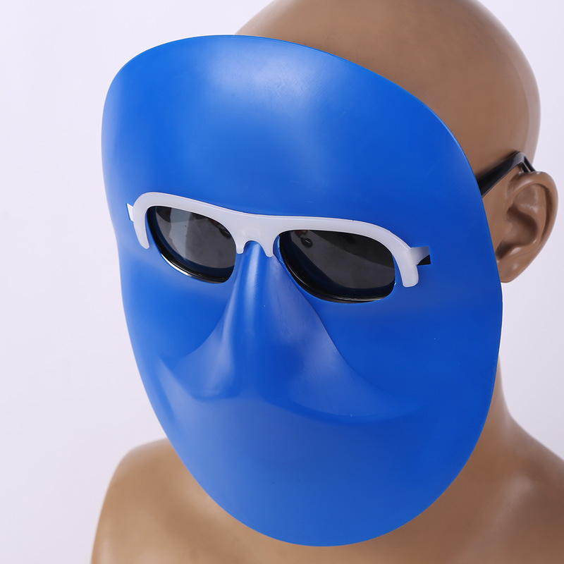 厂家供应塑料鬼脸头戴式电焊面罩电气焊防飞溅焊接焊工专用面罩