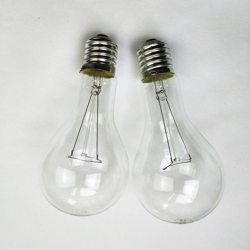 白炽灯110v300螺口e40钨丝灯泡透明老式灯泡机床灯泡船用灯泡