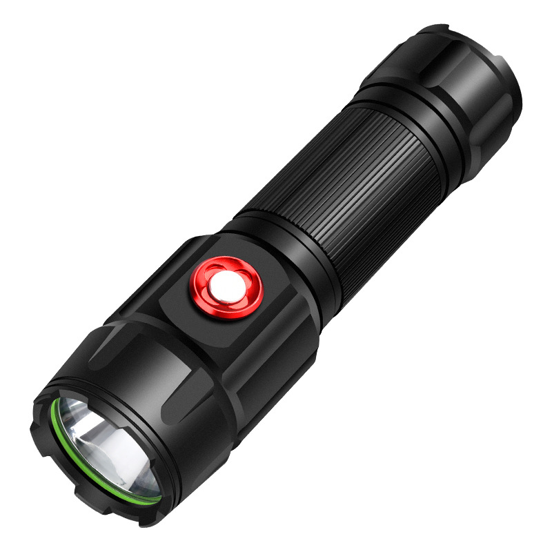 手电筒户外照明迷你小防身定焦手电筒 led强光远射充电电筒 批发