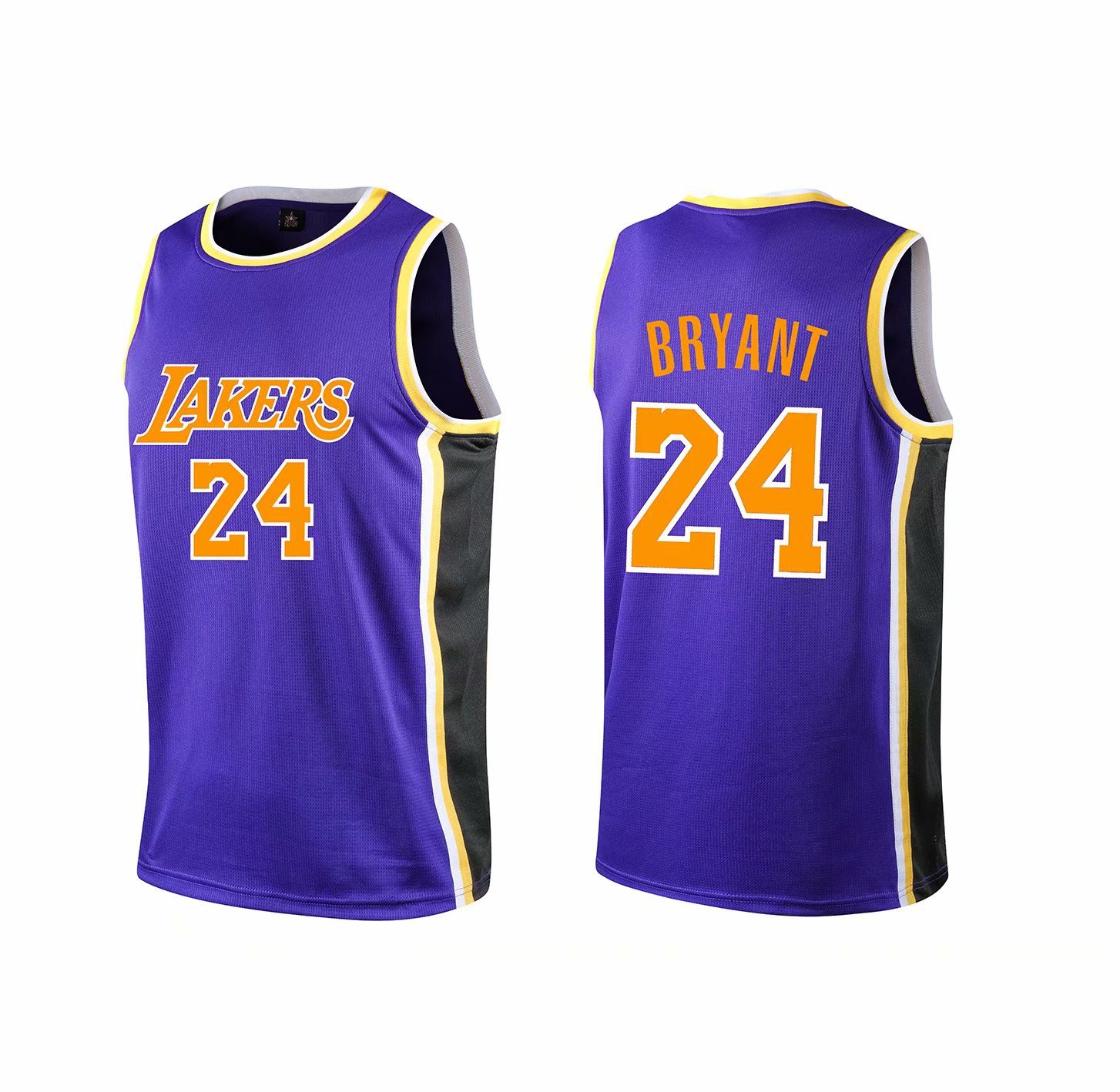 湖人队黑曼巴科比24号球衣比赛球服定制篮球服背心上衣班服训练服