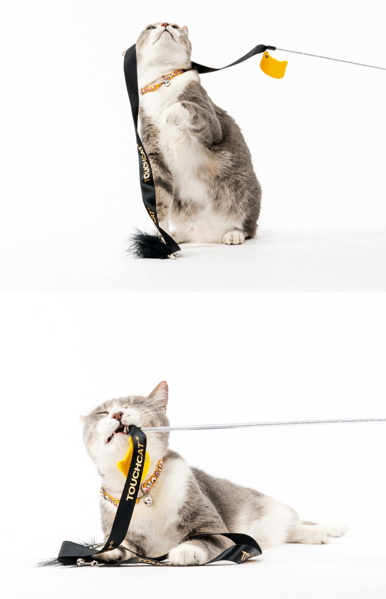 毛毛虫尾巴逗猫棒它它猫玩具羽毛带铃铛响纸逗小猫幼猫玩