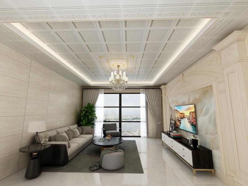 客厅集成吊顶二级顶全套欧式铝扣板45x45卧室加厚天花板装修材料