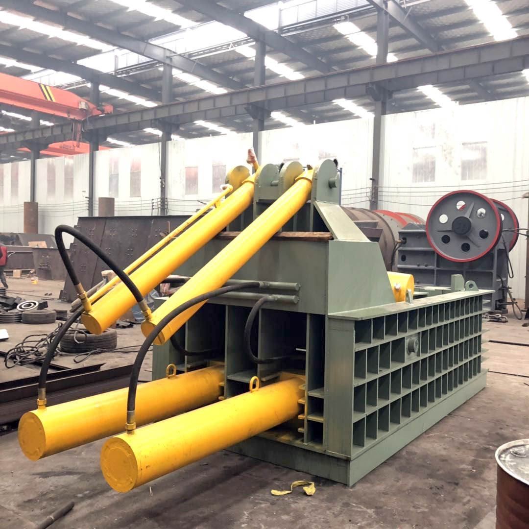 密封好废铁金属打包机400吨废铝打包机金属压块机自动遥控