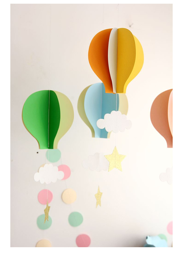 圣诞节元旦热气球装饰商场店铺珠宝店吊饰幼儿园挂件开学场景布置