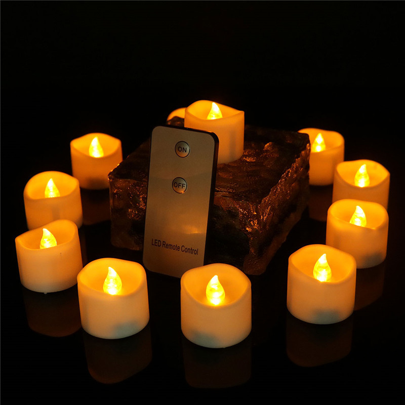 厂家批发led电子发光小茶蜡万圣节圣诞节装饰遥控电子生日蜡烛灯