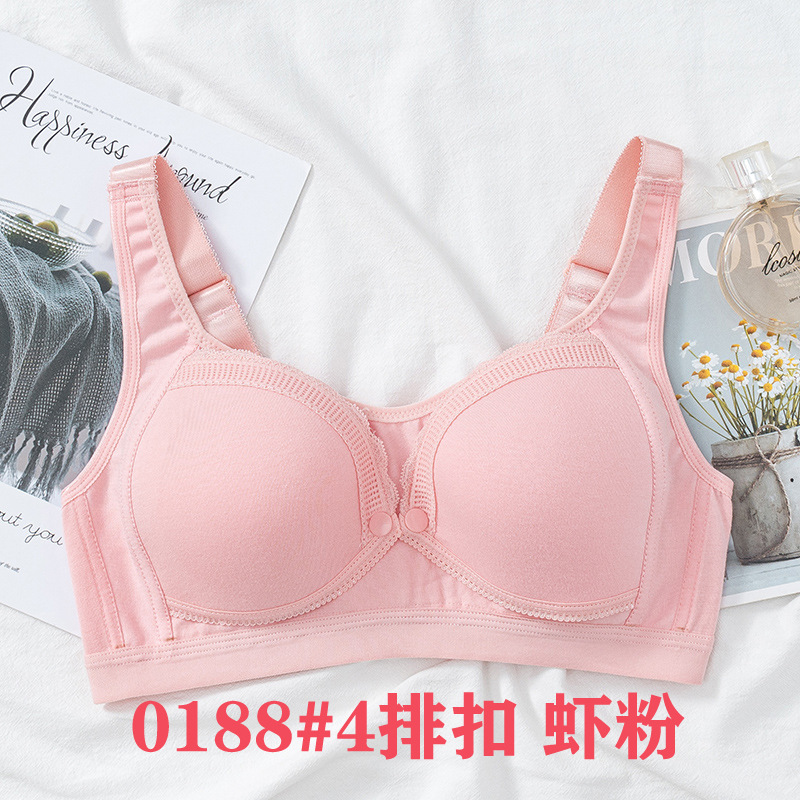 Pure Cotton Nursing Bra Large Size without Steel Ring Maternity Underwear Front Buckle Nursing Breathable Maternity Tube Top Bra Thin