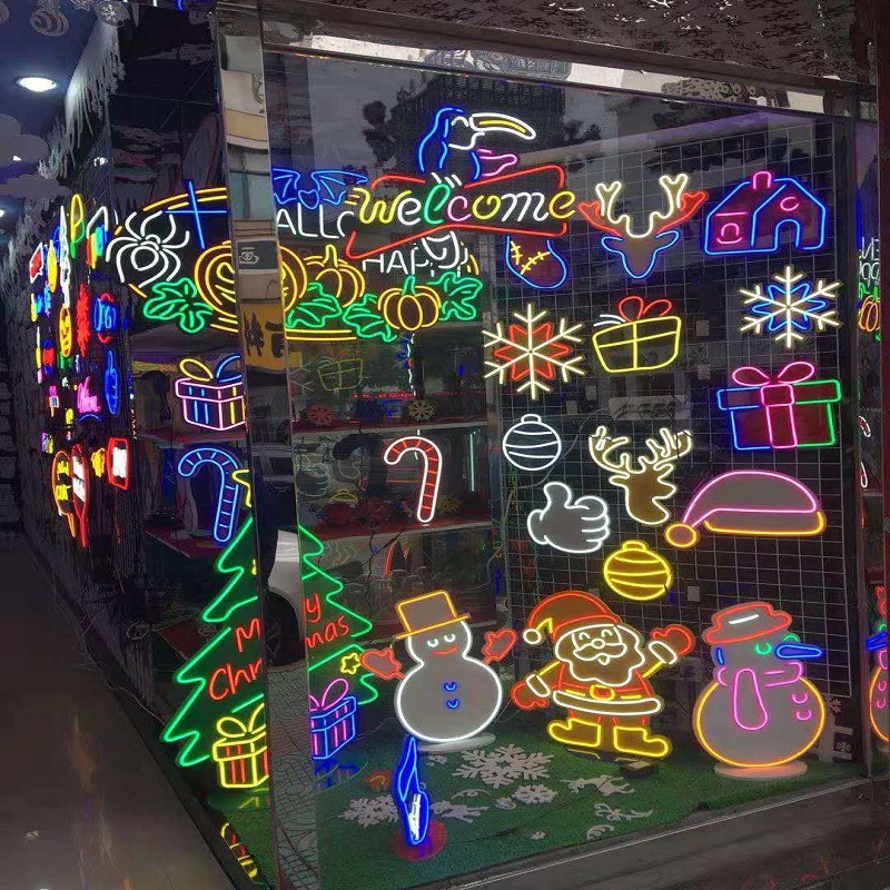 柔性软管彩虹灯条发光led霓虹灯带圣诞节户室外背景墙面装饰定制